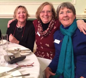 Gillian, Angelika and Liz at Fashion Show celebrating International Women's Dau 